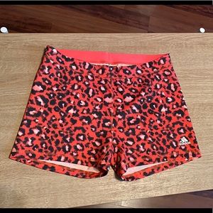 Adidas - Leopard Print TechFit Shorts